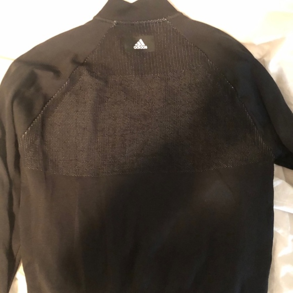 Black Adidas Full‎ Zip 3 Stripes Track Jacket - Picture 4 of 5